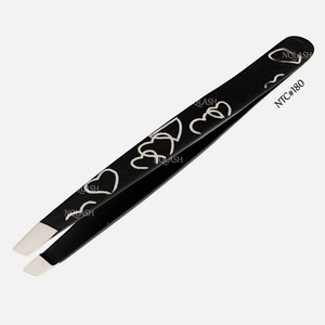 Pinzas para Cejas Inclinadas de Acero Inoxidable Super Grip para Mujeres u Hombres, Pinzas para Cejas con Logotipo Personalizado - Product Image 3
