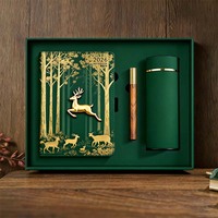 Cuaderno de Estilo Chino Retro, Caja de Regalo, Elegante Juego de Diario con Tapa en Relieve y Patrón Clásico para Regalos Festivos y Empresariales
