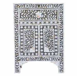 Meubles de style américain avec incrustations en os, prix usine indien, incrustations en os de buffle, table basse et tabouret en os incrustés, mobilier - Product Image 5