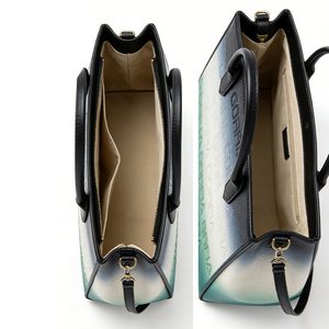 Ensemble de sacs à main tendance avec lettres en relief dégradées, sac fourre-tout en cuir PU de haute qualité, sac à main imperméable pour femme, avec portefeuille - Product Image 4