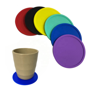 Tampon de boisson en silicone antidérapant rond doux napperon en caoutchouc tapis de protection de table facile à nettoyer - Product Image 1