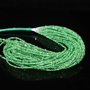 Perles de pierres précieuses Herkimer de qualité AAA, couleur verte, perles de quartz brut non taillées, perles Herkimer pour colliers et bijoux - Product Image 1