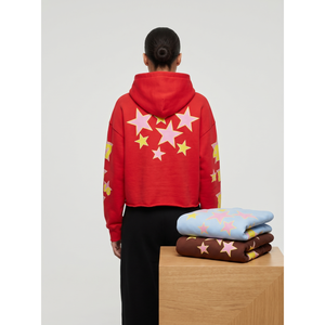 Sudadera con Capucha Corta Personalizada para Mujer, Algodón y Poliéster, Forro Polar Transpirable de 320g, Estilo Urbano, Logotipo Frontal con Letras, Diseño Gráfico, OEM - Product Image 2