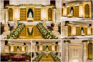 Scène de réception de mariage de style Bollywood, dernière configuration de scène en fibre optique pour les mariages sud-indiens et les mariages tamillais - Product Image 6