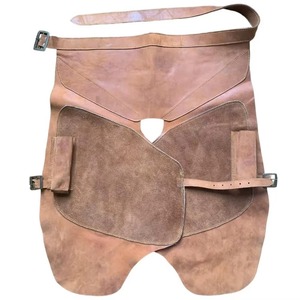 Chaps de ferrier professionnel en cuir robuste, réglables, pour le sablage et la protection des sabots, protection pour le travail de sablage - Product Image 3