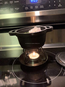 Custom OEM Cast Iron Mini Cauldron Wax Melter Tealight <b>Candle</b> Burner with Trivet Stand Tart Warmer Bulk Supplier - Product Image 4