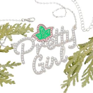 Collier pendentif perle rose pour femme, bijou fantaisie, chaîne à breloques en cristal, accessoire élégant, cadeau pour soirée - Product Image 6