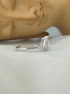 Pear Cut Diamond Ring Side <b>Stones</b> in White Gold a graceful blend of elegance and brilliance with radiant sparkle luxury - Product Image 4