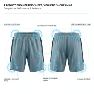 Shorts de sport à séchage rapide avec logo personnalisé, style unique, en mesh, pour la course, l'entraînement, le fitness, avec taille élastique, shorts athlétiques pour l'entraînement - Product Image 3
