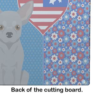 Argent Chihuahua USA américain décoratif planche à découper en verre trempé grande taille cuisine service planche plats et assiettes - Product Image 5