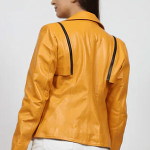 New Style Women's <b>Leather</b> <b>Jacket</b> For Sale Custom Design Solid Color Women Fashion <b>Leather</b> <b>Jackets</b> - Product Image 3
