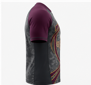 King of Rings Boxing <b>Compression</b> <b>Shirt</b> <b>Men</b> Full Sleeve UPF50 Anti-Bacterial Purple Gray Sublimation Print Quick Dry Rash Guard - Product Image 5