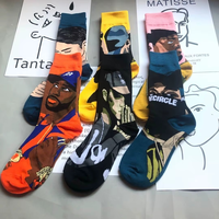 Chaussettes personnalisées avec logo amusant, imprimées, colorées, chaussettes de mode unisexes
