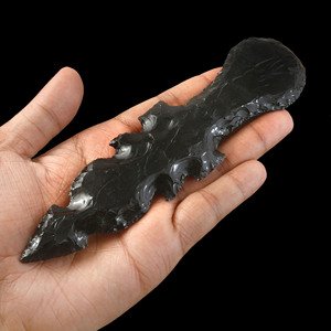 Cuchillo de Obsidiana Negra Natural Rafay Gemstone, Hecho a Mano, Hoja de Cristal Tallada, Artefacto de Energía Curativa, Coleccionable - Product Image 2