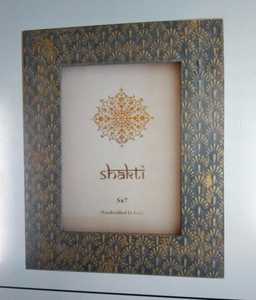 Rectangle Metal Photo <b>Frame</b> 10x15 cm Embossed Pattern Vertical Design - Product Image 2
