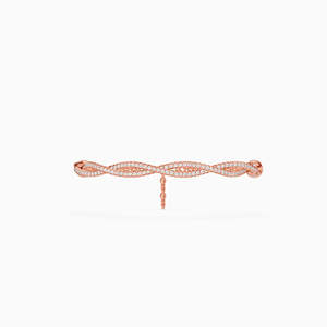 JEWELLERY PLANET Pulsera Unisex con Diamante Cultivado en Laboratorio de 0.28 Ct, Certificado IGI, con Pavé Móvil, Oro Sólido de 9k, Bañado en Rodio, para Fiesta - Product Image 2