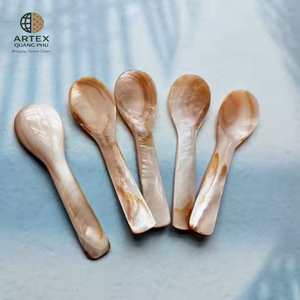 Natural White Mother of Pearl Caviar <b>Spoon</b> Handmade Eco-Friendly MOP Tableware ARTEX QUANG PHU - Product Image 5