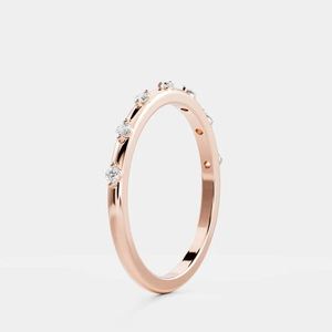 Anillo de Compromiso Apilable de Plata de Ley 925 con Moissanita de Corte Geométrico y Engaste Delicado, Anillo Minimalista para Boda, Aniversario o Promesa - Product Image 4