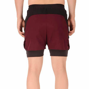 Wholesale Custom Logo Mid Waist Soft Material Men Compression Shorts High Street Style <b>Elastic</b> Waist Solid Quick Dry Sports Gym - Product Image 3