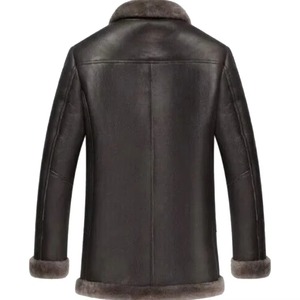 Chaqueta de Invierno para Hombre, Larga y Cálida, de Piel de Oveja, con Capucha y Ribete de Piel, Tejido de Lana, Servicio OEM, Acabado Impermeable y Transpirable - Product Image 6