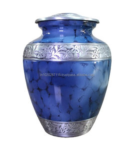 Urna de cenizas humanas de cremación para adultos de aluminio de estilo atemporal con detalles intrincados para honrar el recuerdo de un ser querido - Product Image 2