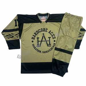 Vêtements d'équipe sportive, 100% polyester, respirant, respectueux de l'environnement, pantalon de hockey sur glace pour l'entraînement, vente en gros, meilleure qualité, doux - Product Image 2