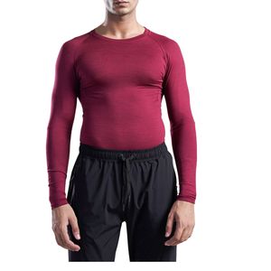 Custom Mens Long Sleeve Compression Shirt Quick Dry Breathable Fitness Gym Workout Athletic Base Layer Training Top OEM - Product Image 1