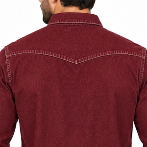 Camisa de Mezclilla para Hombre, Manga Larga, Casual, con Botones y Bolsillos en el Pecho, Ajuste Cómodo, Estilo Práctico, para Uso Diario - Product Image 5