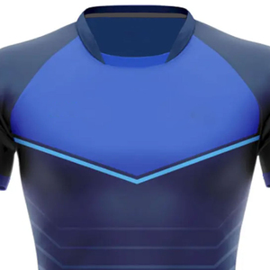 Camiseta de Rugby Personalizada al por Mayor para Hombre, Sublimada en Azul Marino, Línea en Y en el Pecho, Uniforme de Partido de Alta Resistencia, Ropa de Rugby OEM - Product Image 3