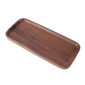 Plateau de service rectangulaire en bois massif avec finition naturelle, design minimaliste, durable, pour la cuisine - Product Image 2