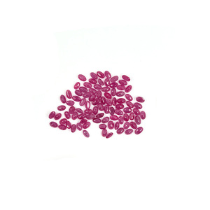 Rubis africains naturels non traités, ovales calibrés 6x4mm, pierres précieuses facettées naturelles, prêtes à l'emploi pour la création de bijoux - Product Image 1