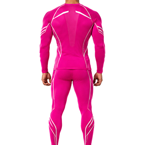 <b>Men</b> Gym Sports <b>Compression</b> Suit High Stretch Long Sleeve Top <b>Tights</b> Set Quick Dry Breathable Running Workout Training Wear - Product Image 6