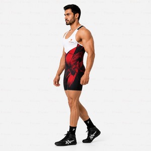 <b>Men</b> <b>Wrestling</b> <b>Singlet</b> Compression Fit Stretch Sports Uniform Moisture Wicking Breathable Quick Dry Training Wear Custom Team - Product Image 4