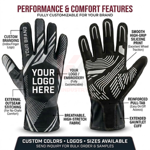 Gants de course personnalisés antidérapants pour écran tactile, pour simulateur de course et karting, unisexe, service OEM, commandes en gros pour importateurs internationaux - Product Image 4