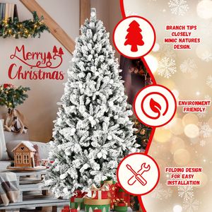 Albero di Natale Artificiale Premium 240 cm con 470 Luci Bianco Caldo, Rami Misti 1793PE/PVC, Base Pieghevole con Cerniere, Dimensioni 210 cm - Product Image 6