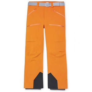 Pantalon de ski imperméable pour homme, orange, 100% polyester, fermeture éclair, coupe-vent, respirant, vêtements d'extérieur - Product Image 1