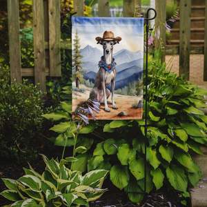 Greyhound Cowboy Welcome Garden Flag Boîte aux lettres multicolore Bannière décorative de cour pour patio Oeuvre d'art pour parterres de fleurs - Product Image 2