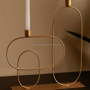 Elegante Candelabro Redondo de Metal Hecho a Mano para Decoración de Mesa de Navidad y Bodas - Product Image 3