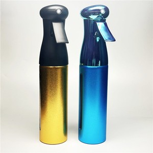Bouteille d'eau vide professionnelle en aluminium argenté de 80 ml et 250 ml avec pulvérisation continue – Vaporisateur à fine brume pour coiffeur, barbier, salon - Product Image 2