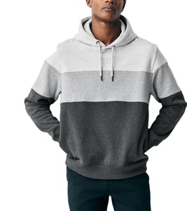Nueva venta al por mayor de invierno hombres pulóver sudaderas con capucha de alta calidad de algodón personalizado de lana de talla grande canguro bolsillo bloque Color forrado - Product Image 1