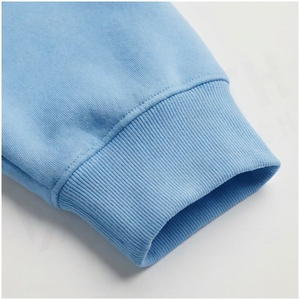 <b>Women</b> Light Blue Half-<b>Zip</b> Crop <b>Top</b> & Drawstring Sweatpants Tracksuit Set Casual Loose Fit Full Sleeve Solid Color Autumn Wear - Product Image 6