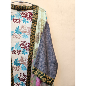 Kimono Abierto Vintage para Mujer, con Cinturón, Elegante, Bordado a Mano, de Seda, Estilo Sari Indio, Bata de Baño, Ropa de Dormir, Camisón - Product Image 3