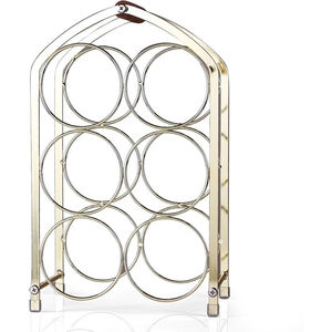 Porta Botellas de Vino Rústico de Metal Galvanizado para Casa de Campo, Capacidad para 6 Botellas, Exhibidor de Encimera, Construcción de Hierro Resistente, En Oferta - Product Image 3