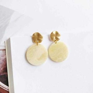 Boucles d'oreilles pendantes écologiques faites à la main en corne de buffle pour femmes, bijoux de mode géométriques ronds naturels - Product Image 4