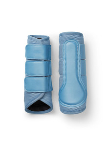 Botas de Tendón para Caballo de Exterior, Transpirables, de Goma Esponjosa Azul, con Triple Correa de Velcro - Product Image 1