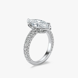 Anillo de Diamantes Marquise de 5.5CT Personalizado al por Mayor, Oro Amarillo con Piedras Laterales, Fabricante de Joyería Fina - Product Image 6