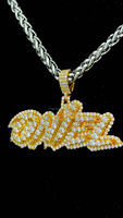 Pendentif Hip Hop personnalisé avec lettre et numéro porte-bonheur, design diamant glacé, plaqué or, argent sterling, certifié IGI, bijoux pour homme
