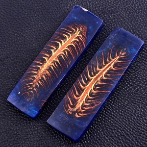 ด้ามมีดเรซิ่นสแตนเลสลายโคนต้นสนพรีเมียม อุปกรณ์ทำมีด OEM ด้ามเรซิ่นแบบคงรูป ขายส่ง รับผลิตแบรนด์ส่วนตัว - Product Image 1