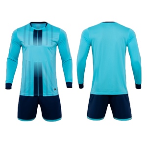 Conjunto de Uniforme de Fútbol para Hombre, Camisetas de Fútbol de Manga Larga, Pantalones Cortos, Impresión Personalizada, Material Personalizado, Color Personalizado, Servicio OEM - Product Image 3