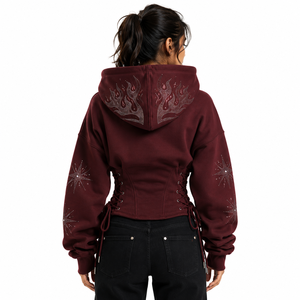 Unisex Heavyweight Sweatshirt Hoodies OEM High Quality Manufacturer Custom Hoodie Distressed Full Zip up Hoodie Print Logo - Product Image 2